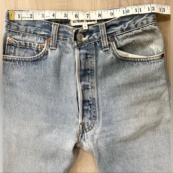 Redone vintage levi’s 501 high rise skin jean size 24 - Picture 5 of 11